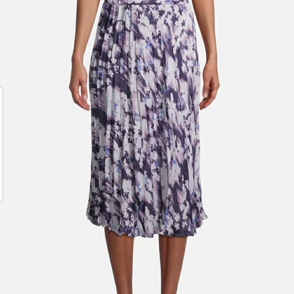 Time and Tru Women's Midi Crinkle Skirt Size M